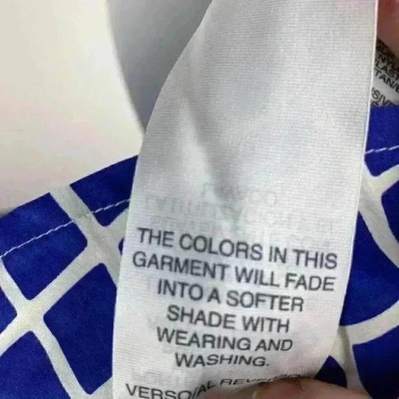 Tommy Hilfiger top size L Blue white window pane - Picture 8 of 10